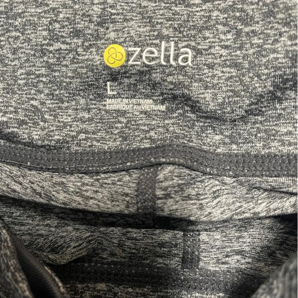 Zella Power Mesh Crop Leggings High Rise Heathered Gray /‎ Pink Size L